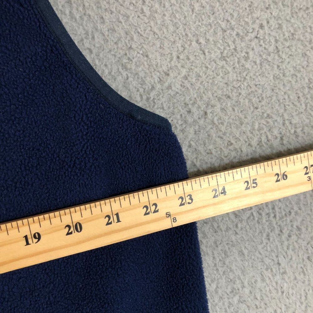 Vineyard Vines Vest Men Large Blue Jacket Fleece Preppy Full Zip Logo High Neck - Picture 6 of 7